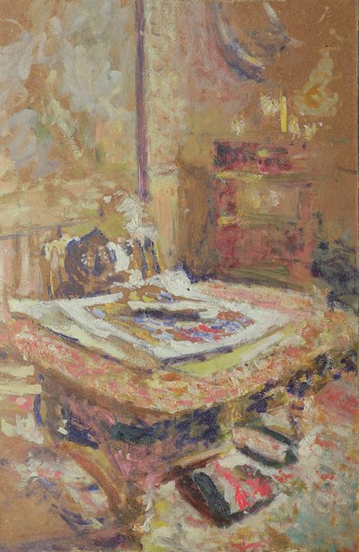 Interior, c.1906 (óleo no cartão) de Edouard Vuillard